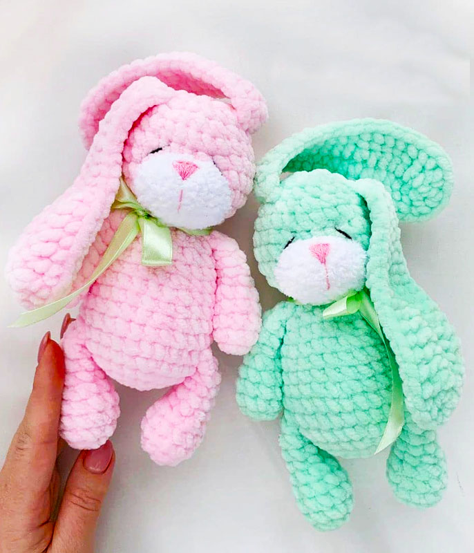 Pluche Konijntje met Grote Oren Amigurumi Haken (1)