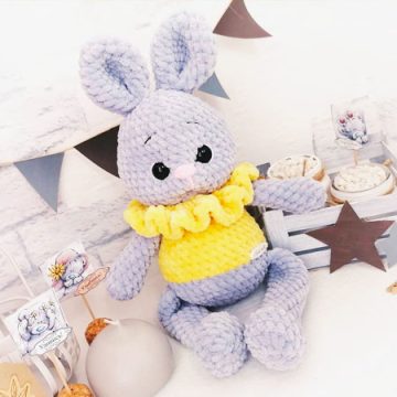 Pluche Konijn van Fluweel Haken Patroon (1)