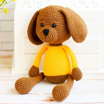 Schattige Hond Met Trui PDF Amigurumi Patroon (1)