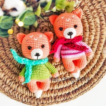 Vos Jully met Sjaal Amigurumi PDF Haken (1)