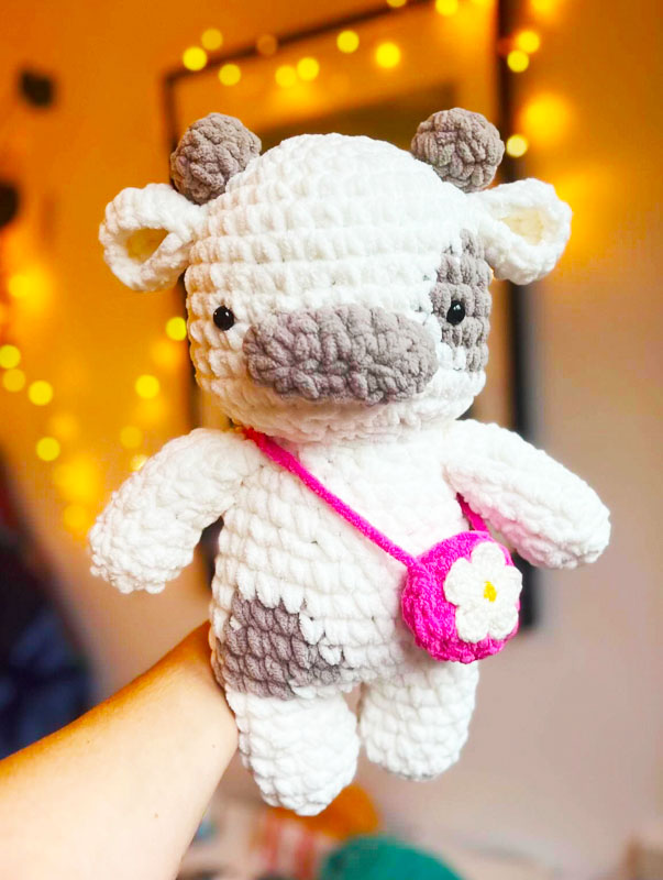 Pluche schattige koe Mally PDF Patroon Haken (1)